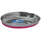 Oval Rostfri Matskål Rosa