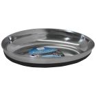 Oval Rostfri Matskål Svart