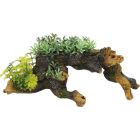 Dekoration Trä med växter 32cm