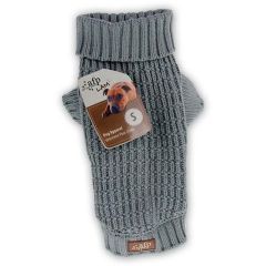 All For Paws. AFP Fishermans Sweater Grå. Mjuk och varm stickad hundtröja. 