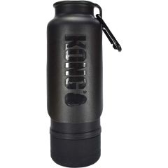Kong H2O Flaska Isolerad Svart. Stötdämpande silikonhölje och vattenskål. 