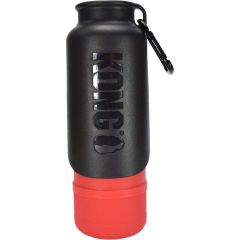 Kong H2O Flaska Isolerad Röd. Stötdämpande silikonhölje och vattenskål. 
