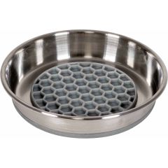 Ozami. Slowfeeder Rostfri 500 ml. Matskål som minskar hetsätning. 