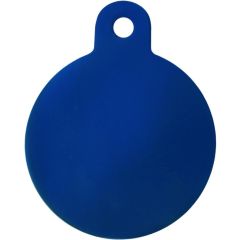 PetScribe Circle Mässing Blå - Rund gravyrbricka av mässing