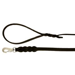 Extra långt läderkoppel med BGB-hake