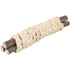 Träpinnar i halmfläta 15cm