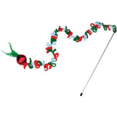 Kong. Kong X-mas Katt Teaser Loopz. Extra l&aring;ng vippa med rasselboll och fj&auml;drar.