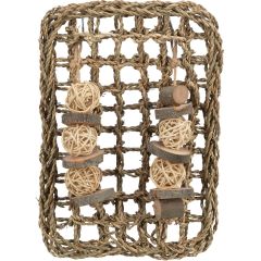 Trixie. Klättermatta med leksaker. Matta av sjögräs med leksaker.