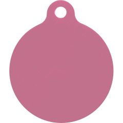 ID-Bricka Cirkel Rosa S. Stilren namnbricka med hållbar gravyr.