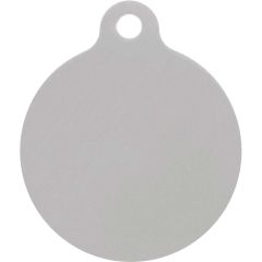 ID-Bricka Cirkel Silver S. Stilren namnbricka med hållbar gravyr.