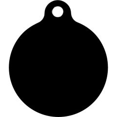 ID-Bricka Cirkel Svart S. Stilren namnbricka med hållbar gravyr.