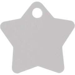 ID-Bricka Stjärna Silver S. Gravyrbricka med ikonisk stjärnform.