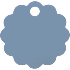 ID-Bricka Moln Ljusblå S. ID-tag med hållbar gravyr.