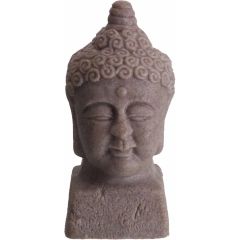 Ozami. Dekoration Buddha Huvud 16 cm. Antikinspirerad Buddha staty med åldrad och naturlig finish.