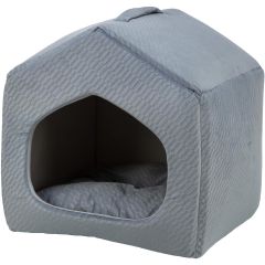 Trixie. Sovigloo Alena Grå/Blå. Igloo med mjukt och lätt sammetstyg.