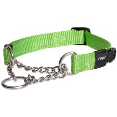 Rogz. Rogz Halvstryp Utility Lime. Robust halsband med kedja för ökad säkerhet och kontroll.