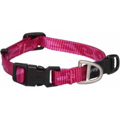 Rogz. Rogz Alpinist Halsband Rosa S. Behagligt och skonsamt halsband med text och tassmotiv.