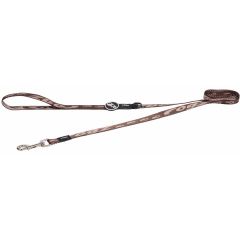 Rogz. Rogz Alpinist Koppel Brun S. Behagligt och skonsamt koppel med text och tassmotiv.