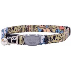 Rogz. Rogz FusionCat Hasie Olivgrön XS. Snyggt katthalsband med livfulla färger och fashionabelt mönster.