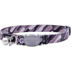 Rogz. Rogz FusionCat Geo Svart XS. Snyggt katthalsband med livfulla färger och fashionabelt mönster.