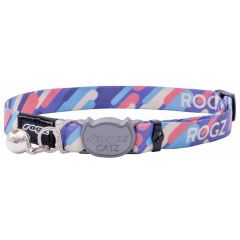 Rogz. Rogz FusionCat Geo Lila XS. Snyggt katthalsband med livfulla färger och fashionabelt mönster.