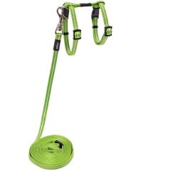 Rogz. Rogz AlleyCat Sele Lime XS. Matchande koppel och sele med reflex för ökad synligheten i mörker.