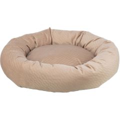 Trixie. Bädd Alena Sand Ø 50 cm. Rund bädd med avtagbart överdrag i lätt sammetstyg.