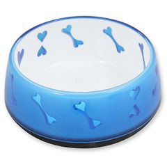 All For Paws. AFP Hundskål Dog Love Blå 300ml S. Skål med hundben och hjärtan. 