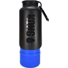 Kong H2O Flaska Isolerad Blå. Stötdämpande silikonhölje och vattenskål. 