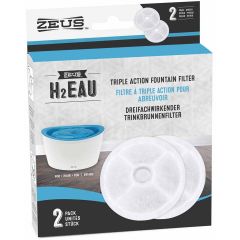 Zeus & Zoë. Triple Actionfilter 2-pack. Ersättningsfilter till Zeus Vattenfontän. 