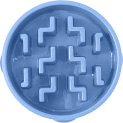 Outward Hound. Fun Feeder Slo Bowl Blå M. Labyrintskål som aktiverar hunden. 