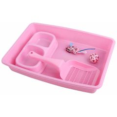 Pawise Startset Kattunge Rosa. Komplett startpaket för kattungar. 