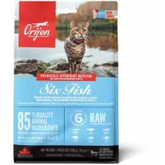 Orijen Cat Six Fish. Premium helfoder baserat på sex fiskarter. 