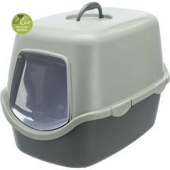 Trixie. Kattlåda Vico Be Eco Grå. Miljövänlig kattlåda med tak. 