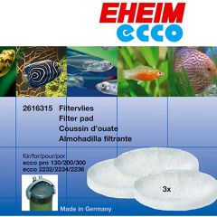 Eheim Ecco Filtersvamp Vit 3p. Filtermatta till Ecco ytterfilter. 
