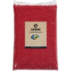 Ozami. Akvariegrus Röd 2-3 mm 2kg. Rött dekorgrus för ett varmt uttryck. 