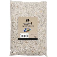 Ozami. Akvariegrus Natursten Vit 2kg. Ljust och fräscht naturgrus 1–4 mm. 