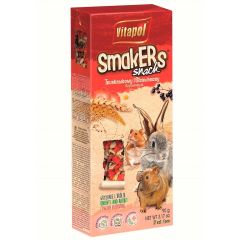 Vitapol. Smakers Snack Jordgubb 2-p. Gnagarsticks med jordgubb och fläder. 