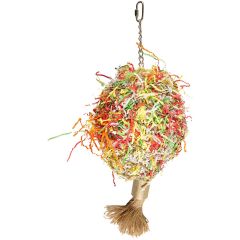 Flamingo. Fågelleksak Papegojbukett. Papegojleksak med färgglatt papper. 