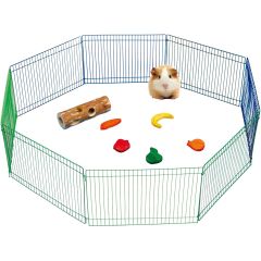 Pawise. Sm&aring;djurshage 8-delar. Lekhage i metall till sm&aring;djur. 