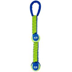 Zeus & Zoë. K9 Fitness Double Tennisball Nylon Twist Tug. Dragleksak i hållbar nylonväv och bollar. 