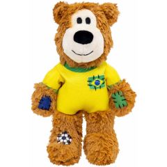 KONG Wild Knots Bear Brasilien - Fotbolls VM. Sportig fotbollsbjörn i Brasiliens färger. 