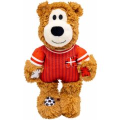 KONG Wild Knots Bear Danmark - Fotbolls VM. Sportig fotbollsbj&ouml;rn i Danmarks f&auml;rger. 