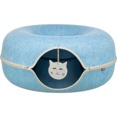 Trixie. Lekdonut Filt 60cm Blå. Lekdonut med hängande leksak. 
