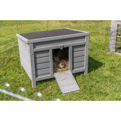 Trixie. Smådjurshus Grå 60 cm. Kaninhus med öppningsbart tak. 