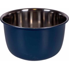 Ozami Smådjurskål Blå 150 ml. Rostfri skål med marinblå utsida.