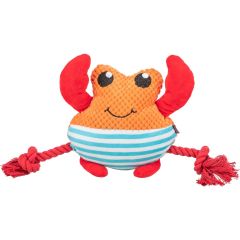 Trixie. Hundleksak Krabba 28cm. Leksak med rep och ljudfunktion. 