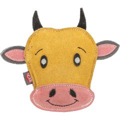 Trixie. Läderleksak Ko 17cm. Ljudlös hundleksak av äkta läder. 