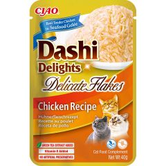 Dashi Delights Delicate Flakes Chicken. Kycklingflingor i smakrik dashi gelé. 