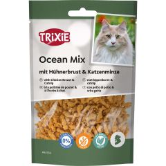 Trixie. Kattgodis Ocean Mix Catnip 50g. Godis med kyckling & kattmynta.